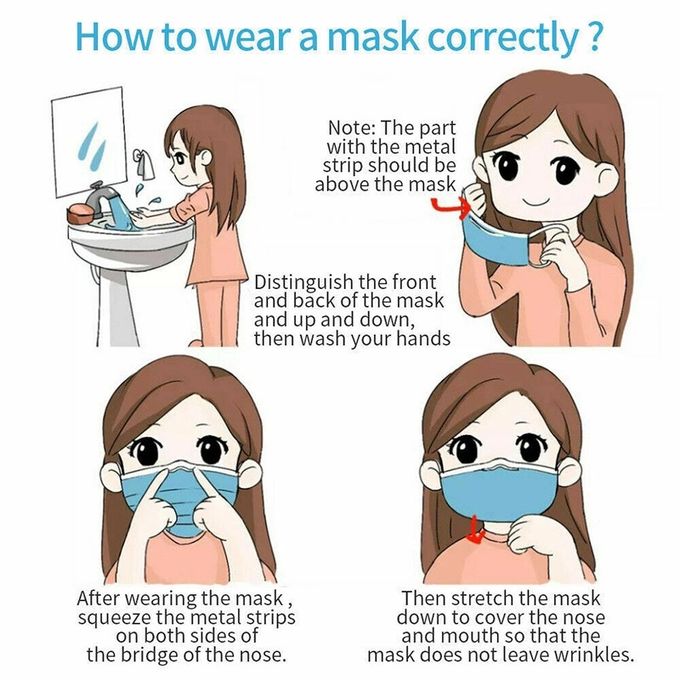 Azul máscara disponible de 3 capas/mascarilla no tejida de la tela con el pedazo ajustable de la nariz