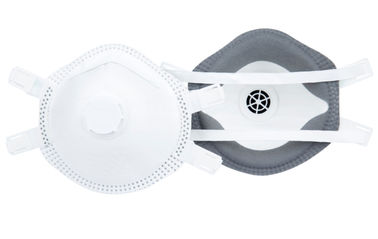 Máscara disponible blanca del respirador, máscara de polvo de FFP2V para el campo industrial
